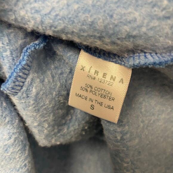 Xirena Wisteria Estella Sweatshirt Blue Quilt Patchwork Womens Small AS IS - Picture 5 of 7